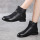 冬季 2026春秋季 加绒棉鞋 真皮平底单靴女软皮妈妈鞋 软底小短靴 新款