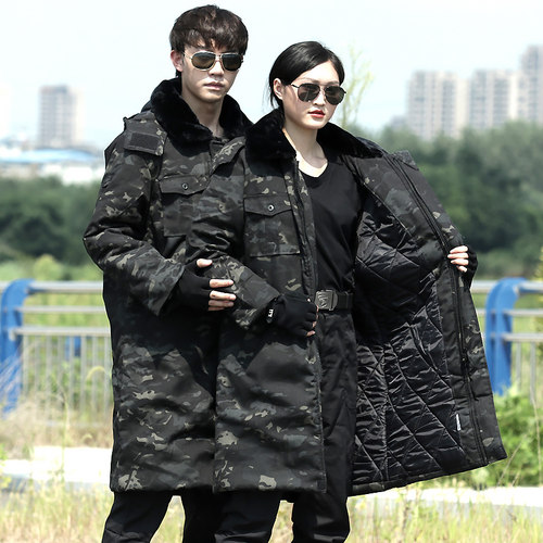迷彩军男冬季加厚大衣防寒棉大衣