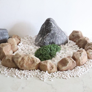 户外黄色围边石庭院条石绿植造景花园花坛花台隔离挡土围栏摆件