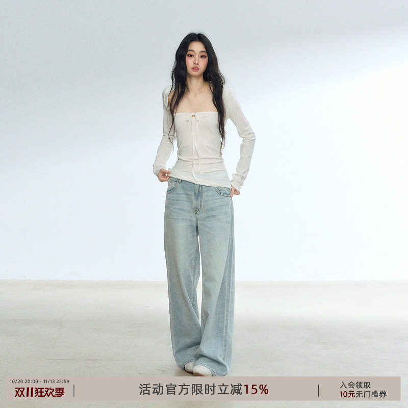 RedBling 原创设计护臂设计感多色长款针织罩袖小众披肩开衫罩衫