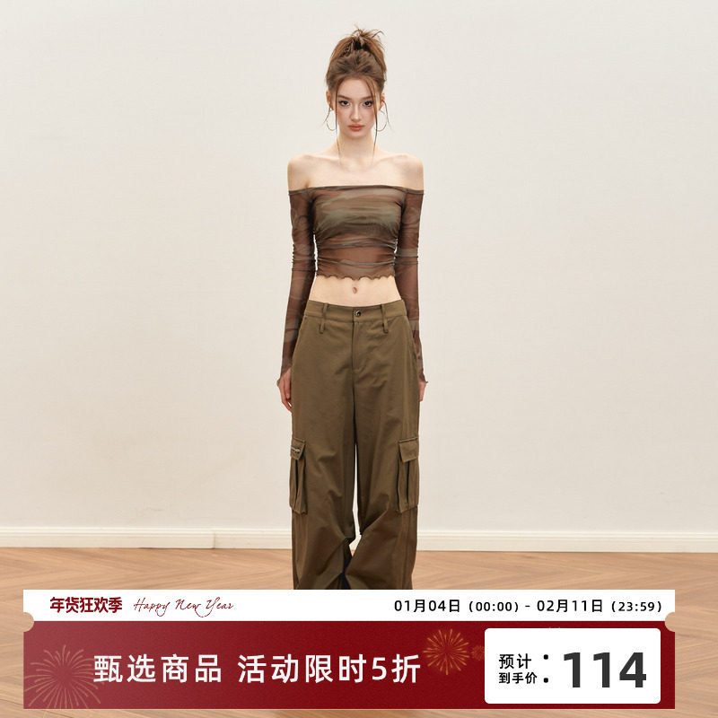 RedBling 原创设计口袋休闲裤高街宽松阔腿工装裤夏季新款长裤女,女装/女士精品,休闲裤,淘宝优惠券,粉丝福利购,淘宝优惠卷