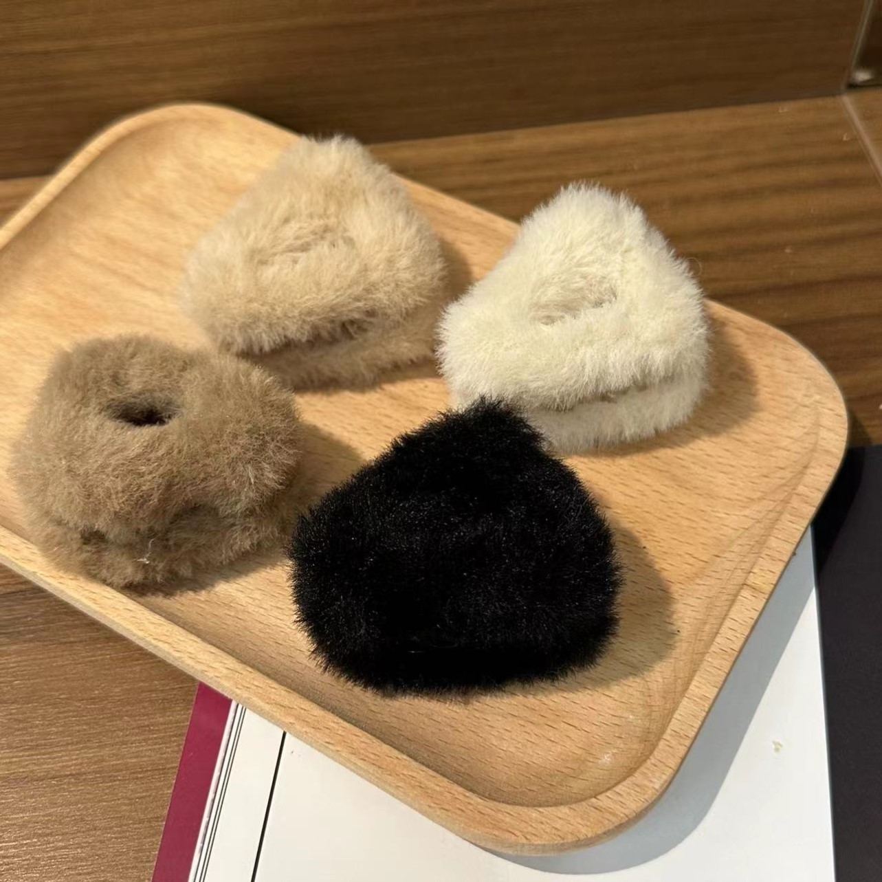 毛绒猫耳朵抓夹可盐可甜后脑勺夹子半扎碎发夹头饰发饰女