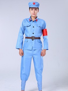 八路军演出服成人男女合唱服舞台话剧儿童小红军装表演服