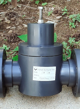 背压阀DN15-125法兰式UPVC塑料安全单向泄压阀虹吸灰色调压PN16