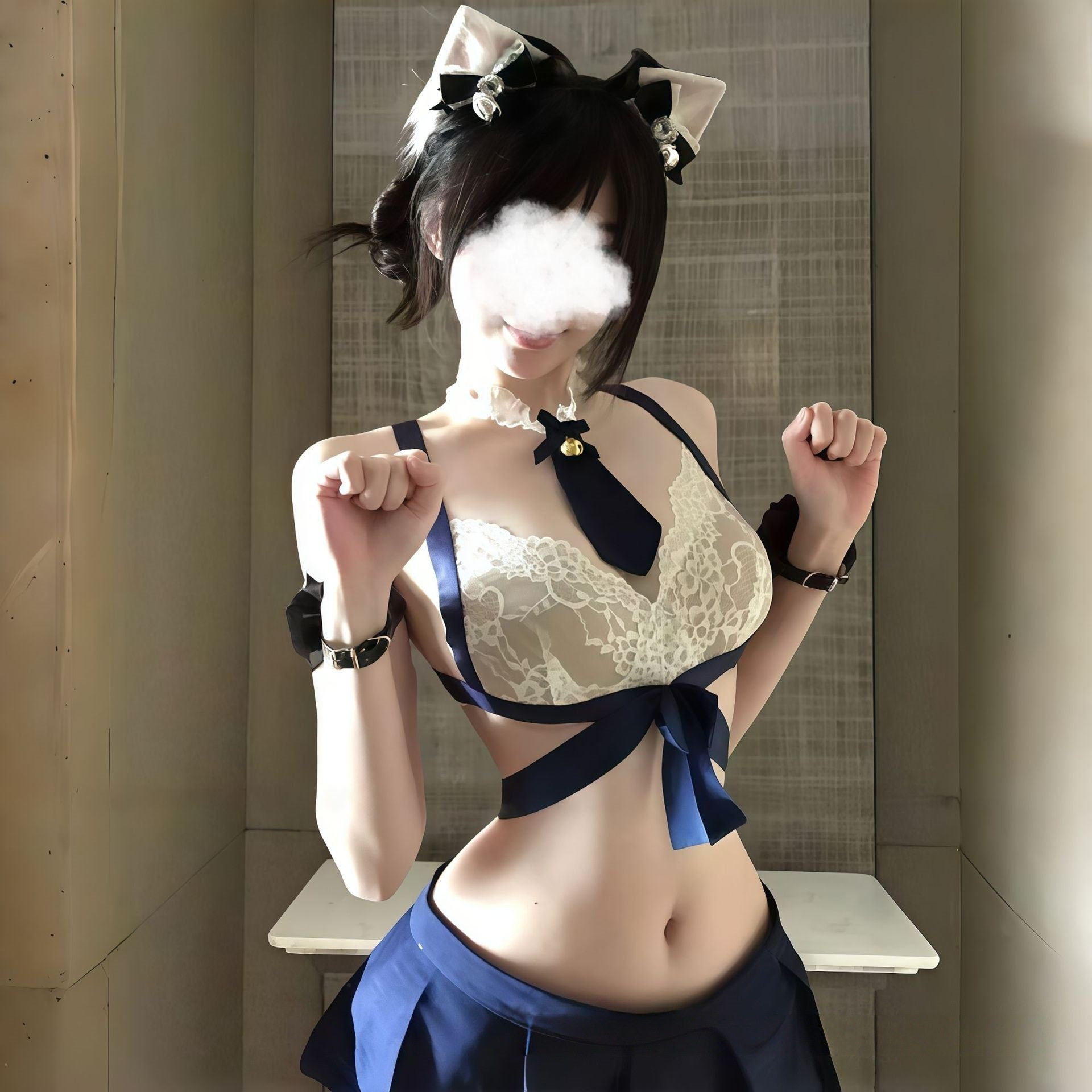 纯欲JK百褶裙三点式制服套装