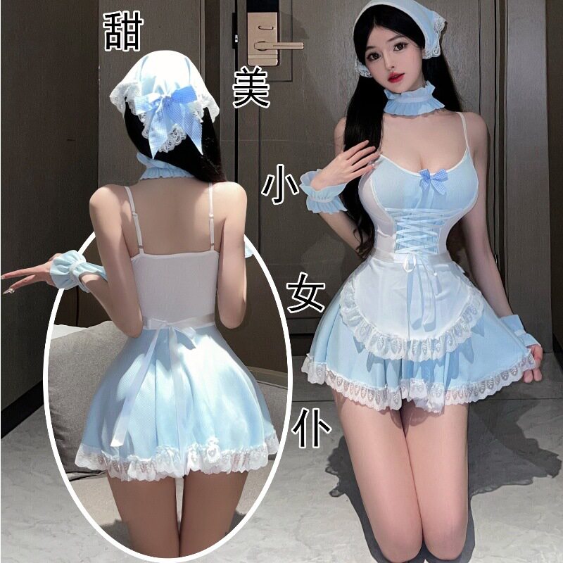 大码胖mm女仆洛丽塔lolita制服连衣裙套装性感火辣情调床上睡裙