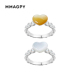 MMAGPY时尚 春日圆舞曲系列甜美可爱爱心戒指女