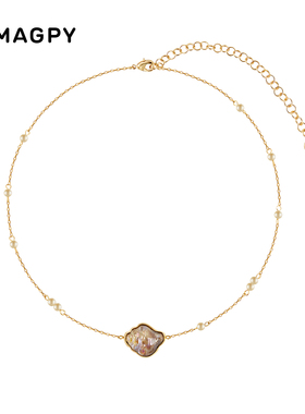 MMAGPY威尼斯商人系列复古高级感海螺金珠项链