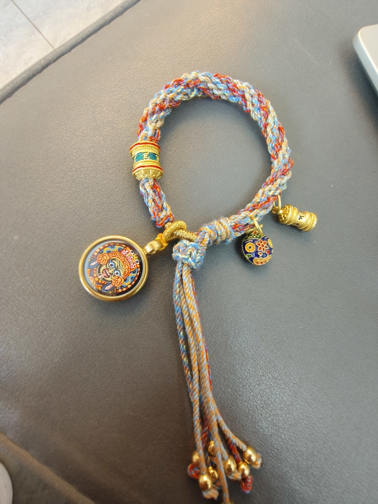 【新品】纯手工编织手绳搭配纯手绘扎基拉姆唐卡拉萨直发全国包邮