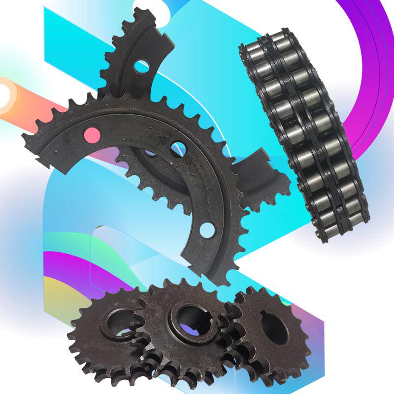 水电瓶电动车链条电摩托齿轮牙三轮车电动后盘428链轮桥双排电机