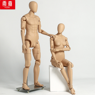 全身模特道具男女运动跑步机器人可活动关节多功能造型人台展示架