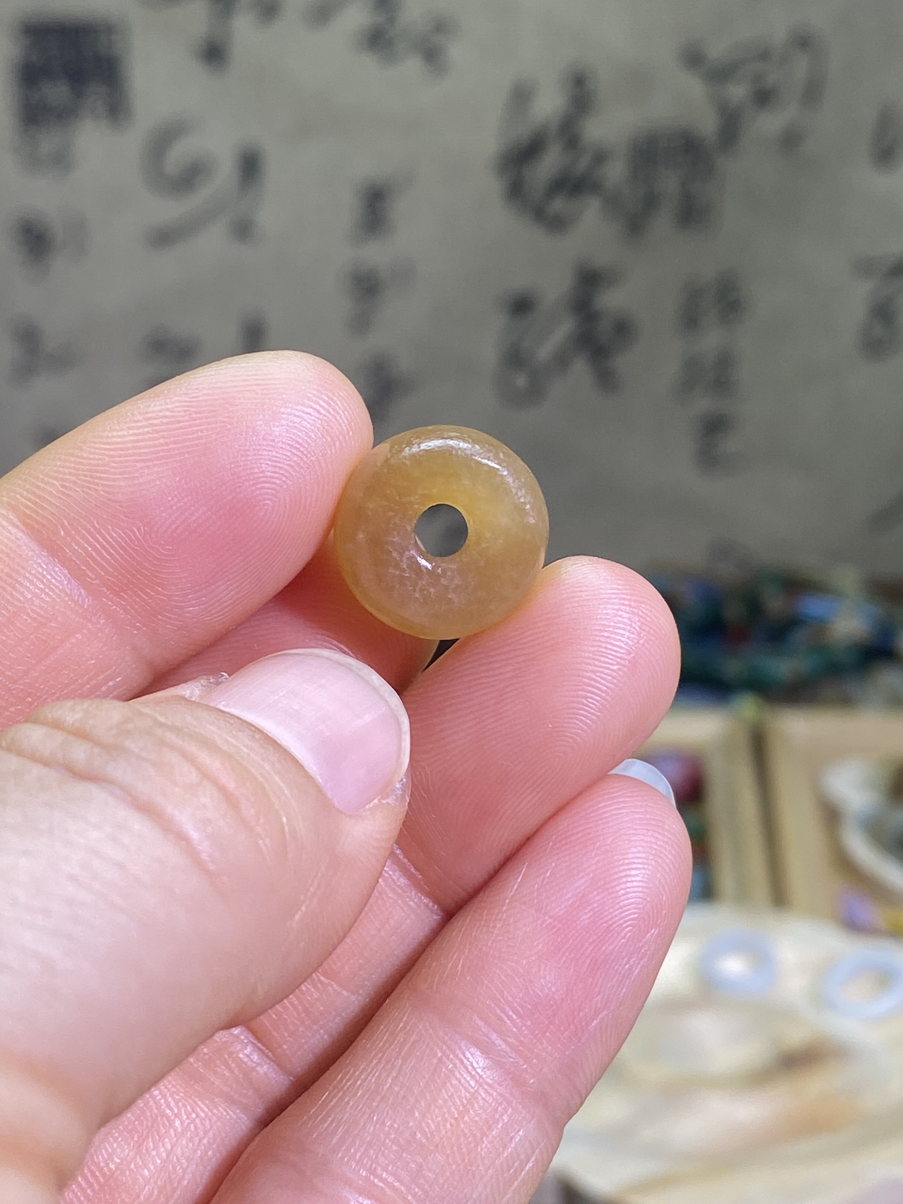 和田玉糖玉黄金糖随型扣子配饰古风老光工艺手串手编绳多宝配珠