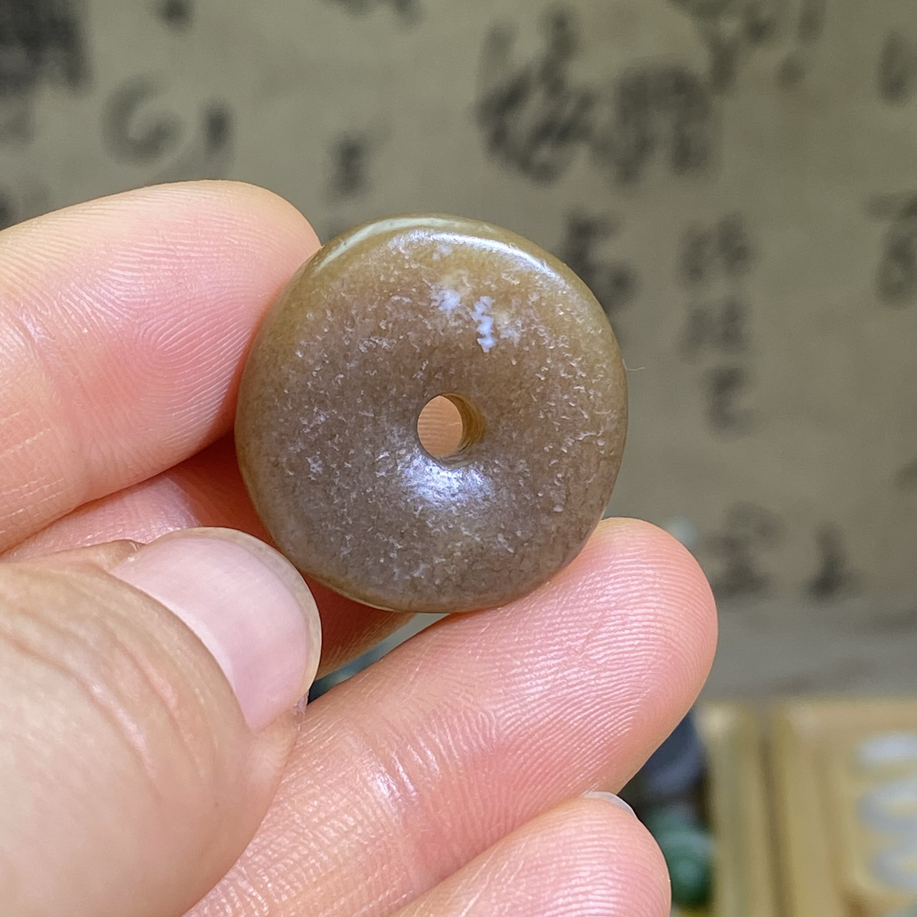 和田玉糖玉随型圆扣子平安扣配饰老光工艺复古风藏式手编绳配珠