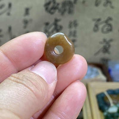 和田玉糖玉黄金糖随型扣子配饰老光工艺复古风手编绳手串多宝配珠