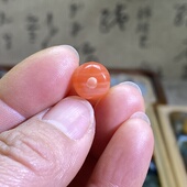 南红玛瑙樱桃红随型圆珠子配饰老光工艺复古风手编绳手链多宝配珠