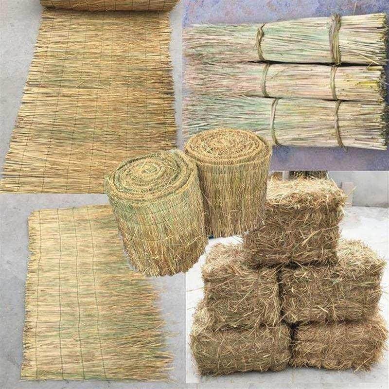 草铺装饰帘遮光道路稻草毡子短草席人工防冻包裹麦草垫料精选屋顶