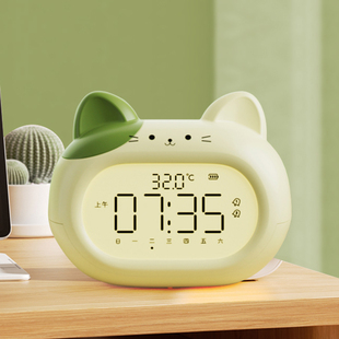学生专用闹钟高颜值起床神器电子男孩女孩充电款儿童学习自律新款