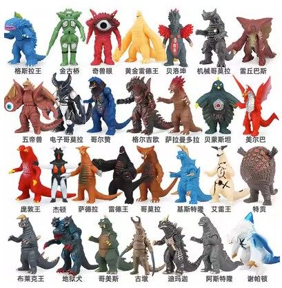 布鲁顿四次元顿泽塔银河系英雄玩具500系列怪兽软胶人偶