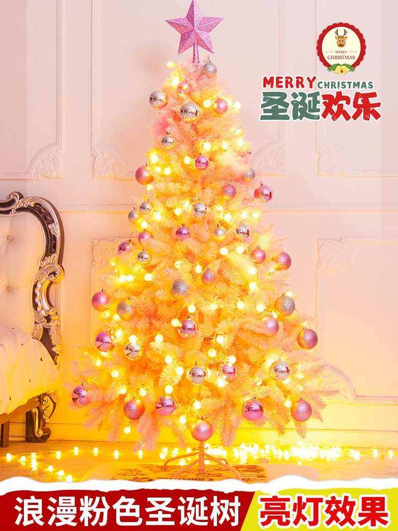 网红圣诞树装饰家用摆件大小型迷你套餐圣诞节装饰品店铺场景布置