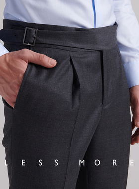 lessmore多少定制男士定制西裤新款羊毛廓尔格裤男装商务休闲修身