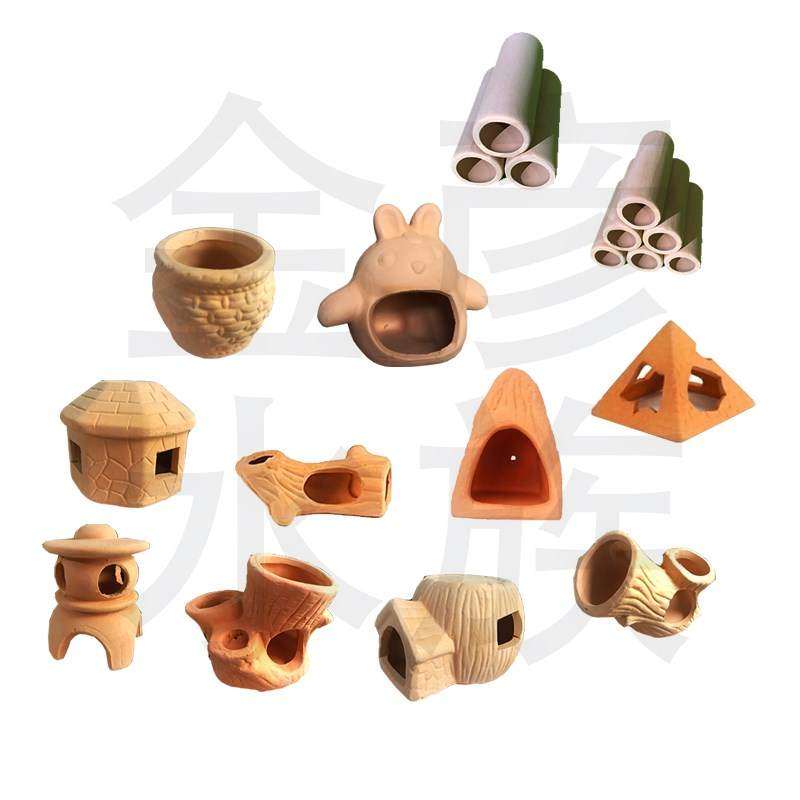 虾窝虾屋水晶虾小鱼装饰躲避陶罐紫砂陶土鱼缸水族石洞繁殖造景