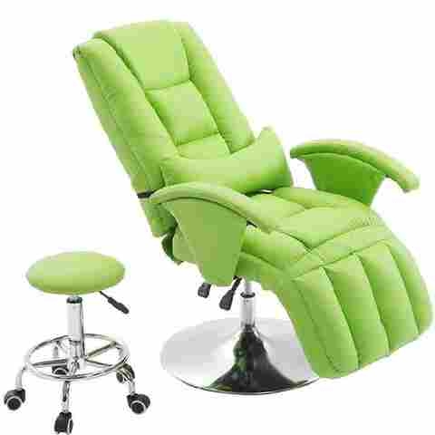 办公室躺椅绿色护理椅折叠椅旋转椅化妆椅化妆品店美容体验躺椅-封面