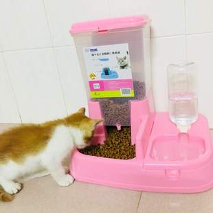 猫咪用品猫碗双碗自动饮水猫食盆自动喂食器猫饭盆猫粮盆狗盆狗碗