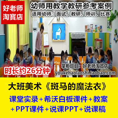幼儿园大班美术绘画《斑马的魔法衣》PPT说课稿优质课公开课