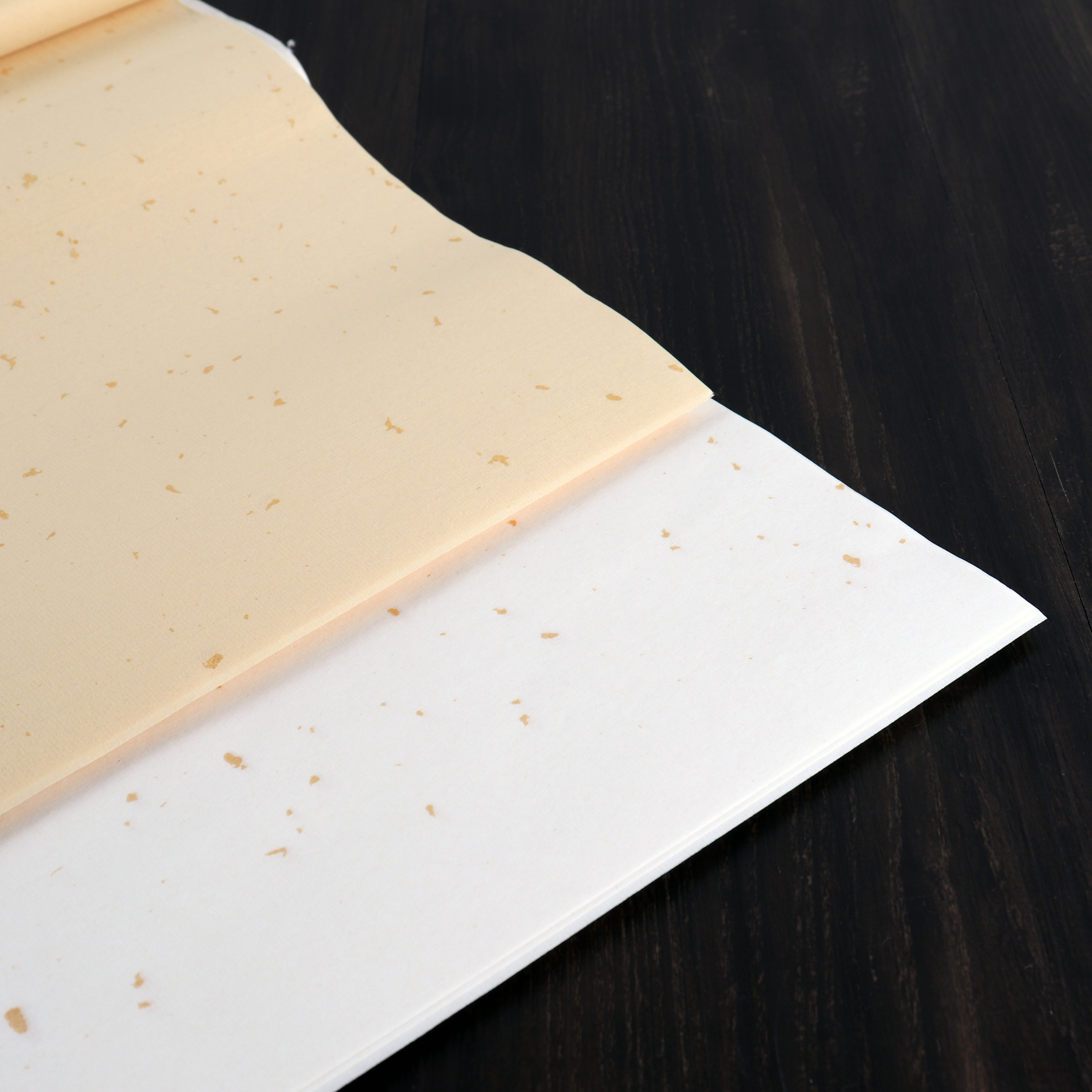 吉颖斋安徽宣纸四尺六尺对开条屏仿古洒金宣纸半生半熟毛笔字小楷书法