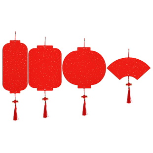 吉颖斋手写万年红宣纸福卡挂件中国结斗方空白福字卡纸加厚免装裱扇面宣纸灯笼卡双面作品纸春联门贴新年装饰