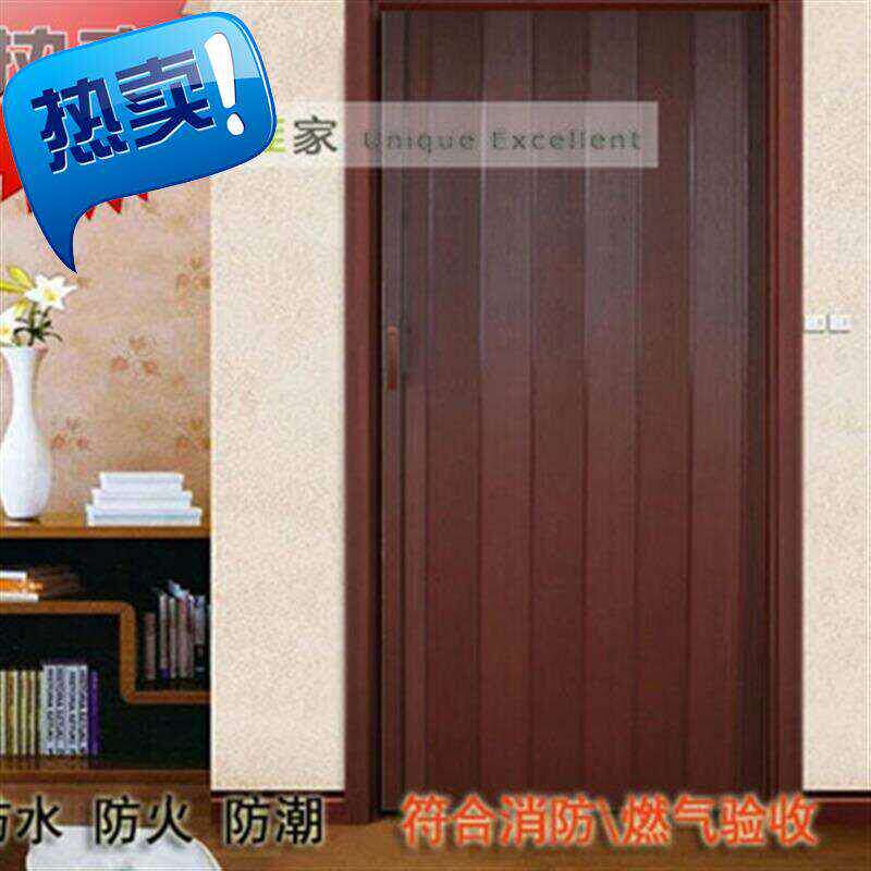 百折门推拉折叠f门pvc室内门卫生间厨房7门浴室门商铺门隔