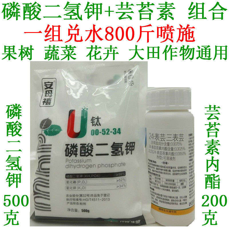 99%磷酸二氢钾 芸苔素内酯组合柑橘花生果树蔬菜通用叶面肥调节剂
