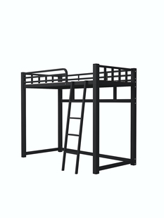 香港直发定制铁艺双人高架床上床下桌单上层省空间成人加厚二层床