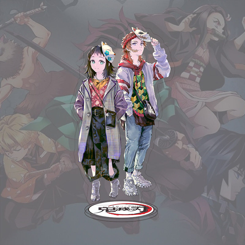 【双层】鬼灭之仞夹层立牌周边大立牌亚克力双面动漫组合双人1