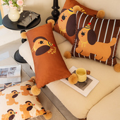 狗狗系列客厅沙发卡通抱枕腰枕可拆卸抱枕套床头靠背靠枕定制尺寸