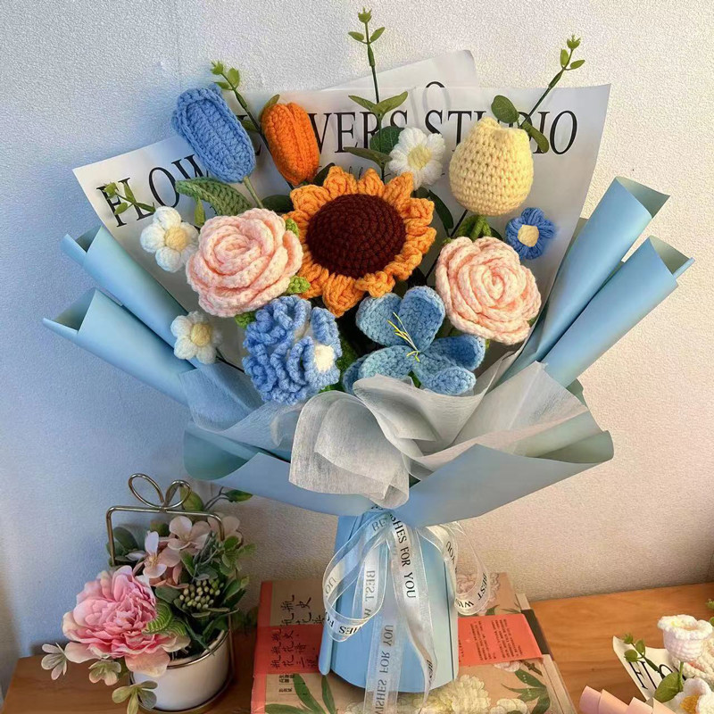 生日礼物送男女朋友十八岁成年礼高考中考一举夺魁毛线花束学生