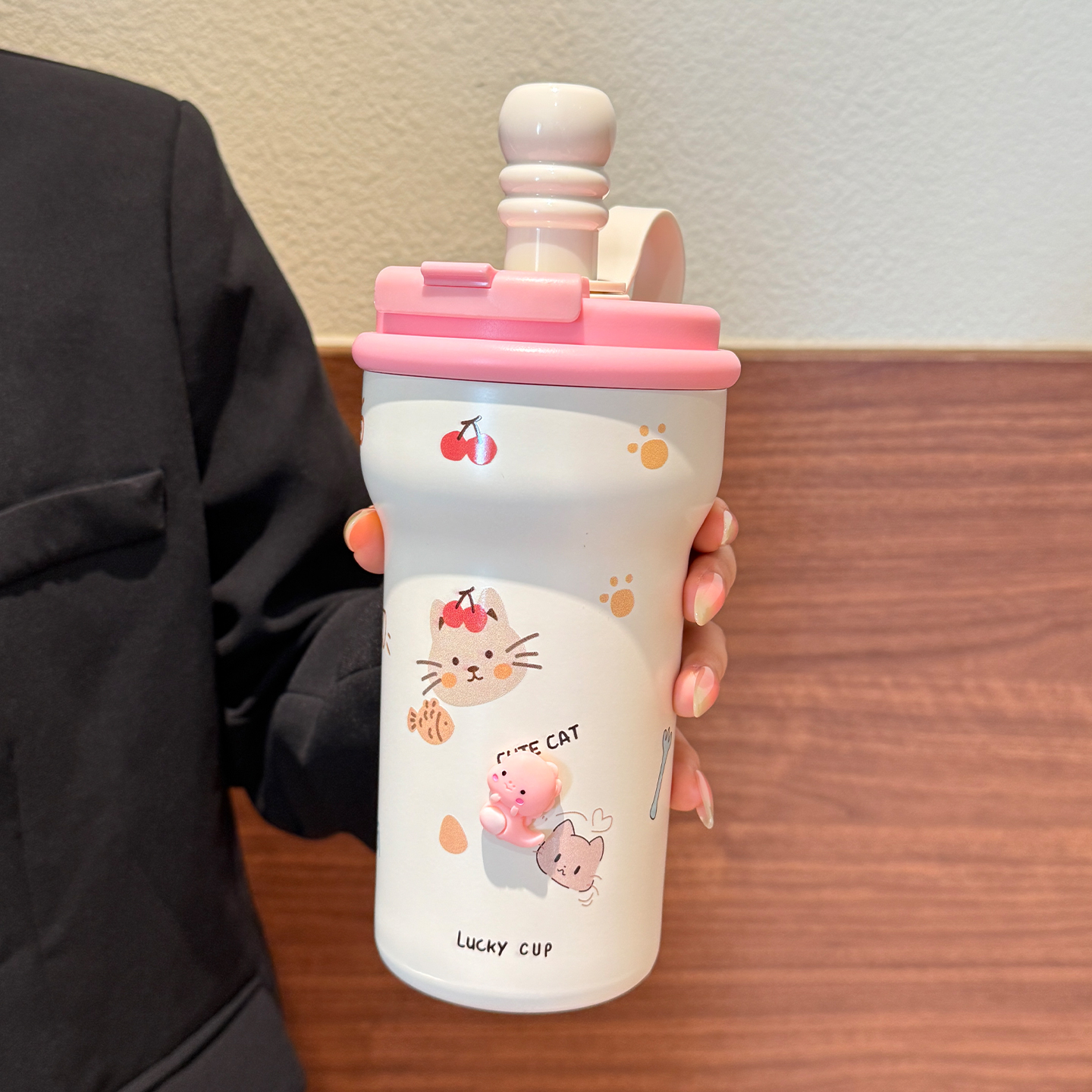 双饮保温保冷杯陶瓷内胆茶水分离