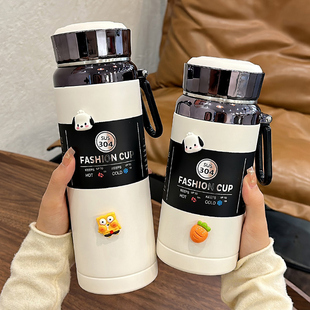 高档简约保温杯男女士泡茶水杯子2023新款 大容量水壶1000ml 男生款