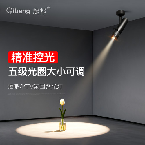 五级光圈可调聚光灯控光更精准！