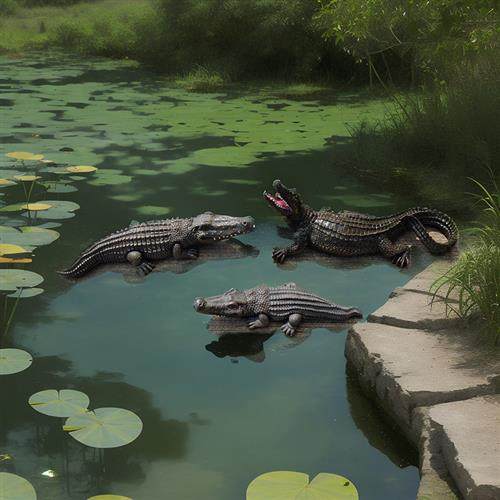 玻璃钢仿真海洋动物热带鱼章鱼螃蟹乌龟鳄鱼雕塑模型摆件水池装饰