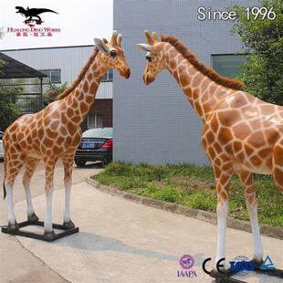 大型仿真动物长颈鹿雕塑户外花园林小区景观草坪装 饰品摆件玩具