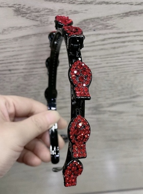 小香风发夹头箍刘海固定碎发神器女镶钻发箍带齿防滑编发夹头发
