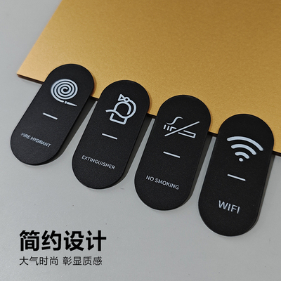 2025年新款创意亚克力标识牌酒店民宿公寓办公室门牌禁止吸烟消防栓灭火器标识标牌wifi提示牌温馨提示小物件
