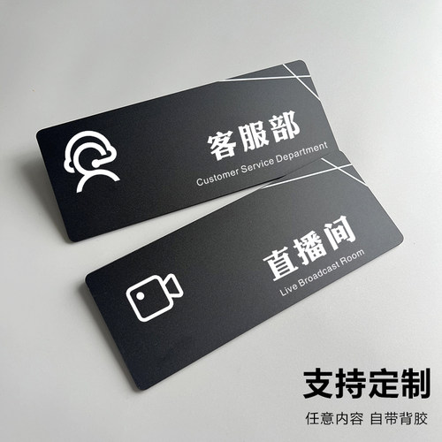 客服部直播间亚克力总经理门牌