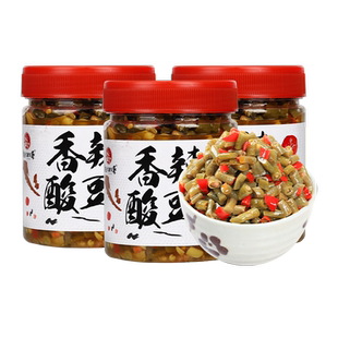 [湘约四季]酸豆角农家自制湖南特产泡菜剁椒3瓶装豇豆咸菜下饭菜