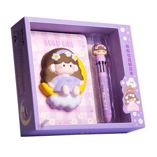 解压本减压笔记本日记本手账本套装本子高颜值女生可爱超萌幼儿园生日伴手礼物儿童小学生高级记事文具礼盒装