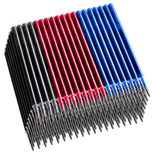 100支高温消失笔热消笔芯服装制衣皮革专用粗杆细杆划线标尺寸白色蓝色黑色红色加热大容量自动褪色笔芯
