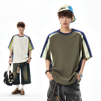 MPstudios原创男装悟空有货逼格工作室東崛NOLOGO美式拼接短袖T恤