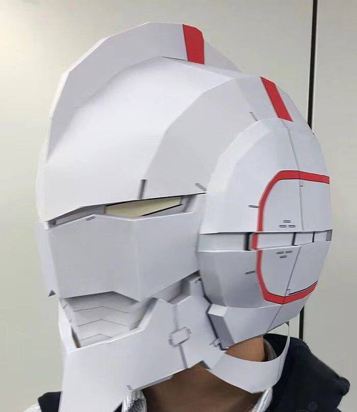 奥特曼机械 头盔/面具cos可穿戴纸模型图纸电子版