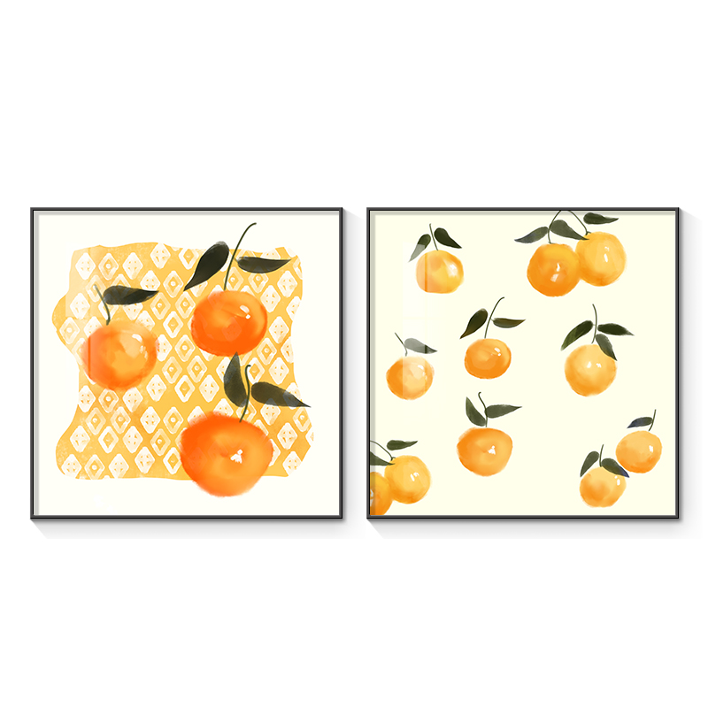 北欧ins风房间装饰画卧室书房小清新挂画现代简约餐厅画大橘大利图片